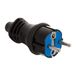 Gumminagel, Gummi 5706C, 16 A, 250 V, T/TL, IP44, 4,8 mm, zwart