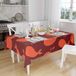 Bonamaison Tafelkleed, Anti-Mold, Sneldrogend, Waterdicht, 100% Polyester Tafellaken, Oranje Bordeaux, 140 x 160 Cm - Ontworpen en Vervaardigd in Turkije