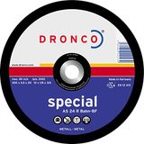 Dronco AS24RBAHN-350FH/22 metalen snijschijven, As 24 R baan Special, 350 mm diameter, 4 mm dik, 22,23 mm schachtdiameter, 5,500 omw/min, 10 stuks