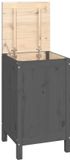 vidaXL Wasmand 44x44x76 cm massief grenenhout grijs