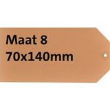 HF2 Label karton nr 8 200gr 70x140mm chamois 1000 stuks