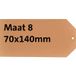 HF2 Label karton nr 8 200gr 70x140mm chamois 1000 stuks