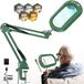 Lampe loupe avec pince, LED, 5 modes de couleur, dimmable