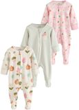 Next - Meisjes - Set van 3 babypyjama's met tweewegritssluiting - Roze