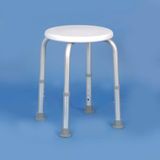 Patterson Medical Licht aluminium douchestoeltje ronde zitting