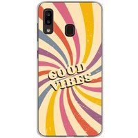 Samsung Galaxy A20e Good vibes bedrukt siliconen hoesje