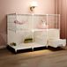 Merkloos Kattenkooi met Universele Wielen en Litter Box