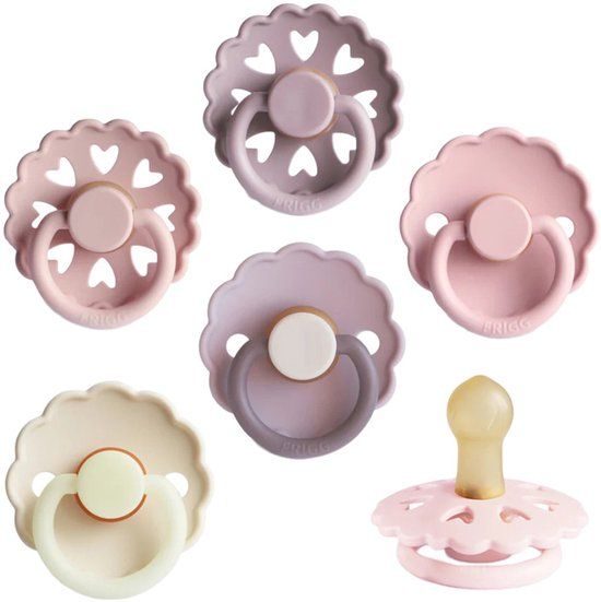 FRIGG Fopspenen - 6-Pack - Blooming Love - Latex - 6-18 Maanden