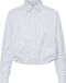 ICHI IHJADELINE SH Dames Lange mouwen shirts 38 Polyester/Katoen Wit/Hemelsblauw gestreept