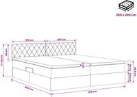 vidaXL - LED - opbergbed - met - matras - Roze - 200 - x - 200 - cm - Fluweel