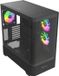 THERMALTAKE View 290 TG ARGB Boîtier PC Midi-Tour ATX avec 3 ventilateurs A-RGB de 120 mm, Noir, 2x Verre Trempé