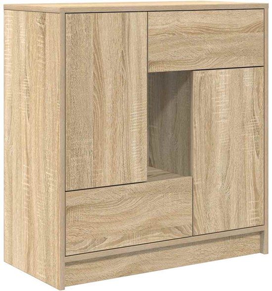 vidaXL Dressoir met lades en deuren, 70,5x34x74,5 cm, sonoma eikenkleurig
