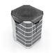 VEVOR Housse de climatiseur extérieur, 81 x 81 cm, couverture de protection de climatiseur contre les débris, maille PVC, résistant aux déchirures et aux rayures, taille universelle, cache pour climatiseur extérieur, noir