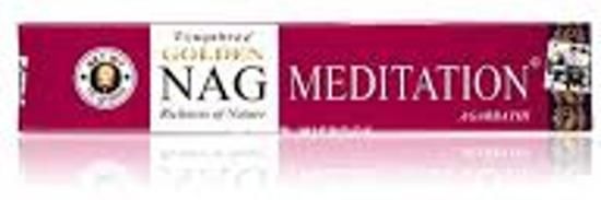 Vijayshree Golden Nag Meditation Wierook 15gr. - Rood