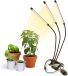Mobiclinic Growflex x3 - Kweeklamp - Groeilamp - Plantenlamp LED - 3 modi - 6000K - Grow light - 10 helderheidsniveaus - 60W - 3 koppen - Groeilamp led full spectrum - Timer - 360° draaibaar - Flexibel - Kamerplanten - USB