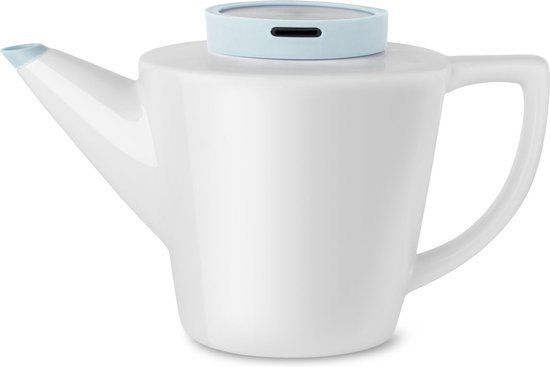 Viva Scandinavia Infusion Theepot - Porselein - 1 Liter - Wit/Blauw