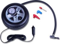 VONROC Mini compressor – 12V – Met manometer – Max. 10 bar – Incl. 3 adapters