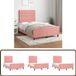 vidaXL Cadre de lit sans matelas, rose, 120x190 cm, velours