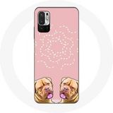 Maniacase Hoesje voor Xiaomi Redmi Note 10 5G Dogue de Bordeaux symmetrische foto