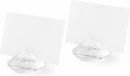 Santex Naamkaartjes houders diamant vorm - set van 20x - transparant - voor bruiloft tafelschikking