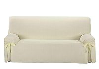 Martina Home Milan Bankhoes met strikken, beige, 3-zits