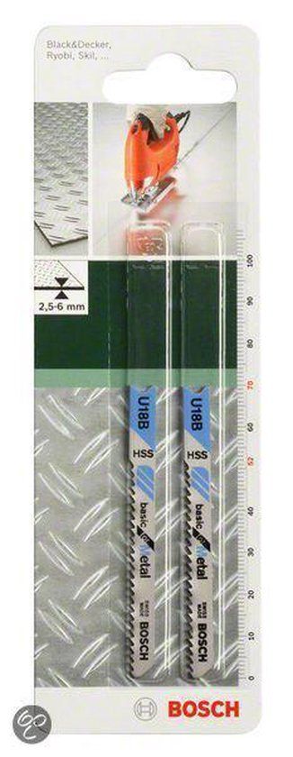 Bosch Decoupeerzaagblad HSS, U 18 B Basic for Metal