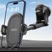 Support de téléphone à ventouse robuste pour pare-brise de tableau de bord, universel 360° pour voiture, compatible avec iPhone 12/11/Pro Samsung S21 et plus, 4,7-6,8".
