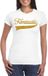 Bellatio Decorations Foute party t-shirt voor dames - Femtastic - wit - glitter - carnaval/themafeest S