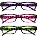 Leesbril OPULIZE Leesbril Purper Roze Groen Lichtgewicht Comfortabel Lezers Waarde 3 Stuks Mannen Vrouwen RRR32-546 +2,50