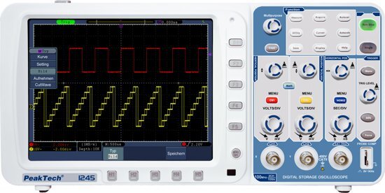 Peaktech 1245: 100 MHz / 2 CH, 1 GSa / s, digitale opslag-oscilloscoop