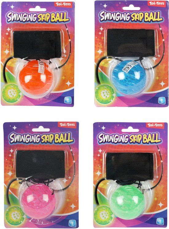 Toi-Toys Bungee Ball Ø5cm met licht - Multi kleuren