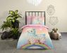 dekbedovertrek lama - 1 personne 140x200/220 cm - Multi - 100% Coton renforcé