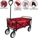 MonsterShop Chariot pliable - rouge - 120kg