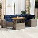 Maison Exclusive - Ensemble de meubles de jardin 6 pièces avec canapé et coussins, gris, en polyrotin
