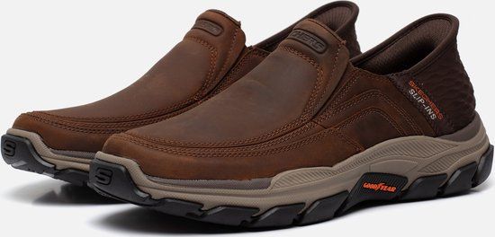 Skechers Slip-ins Respected - Elgin - Heren Instappers - Bruin - Maat 42