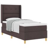 VidaXL Boxspringbed met matras, donkerbruin, 180x200 cm, gestoffeerd