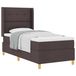 VidaXL Boxspringbed met matras, donkerbruin, 180x200 cm, gestoffeerd