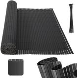 Merkloos PVC Tuinscherm voor Privacy - 0.8x3m - Grijs