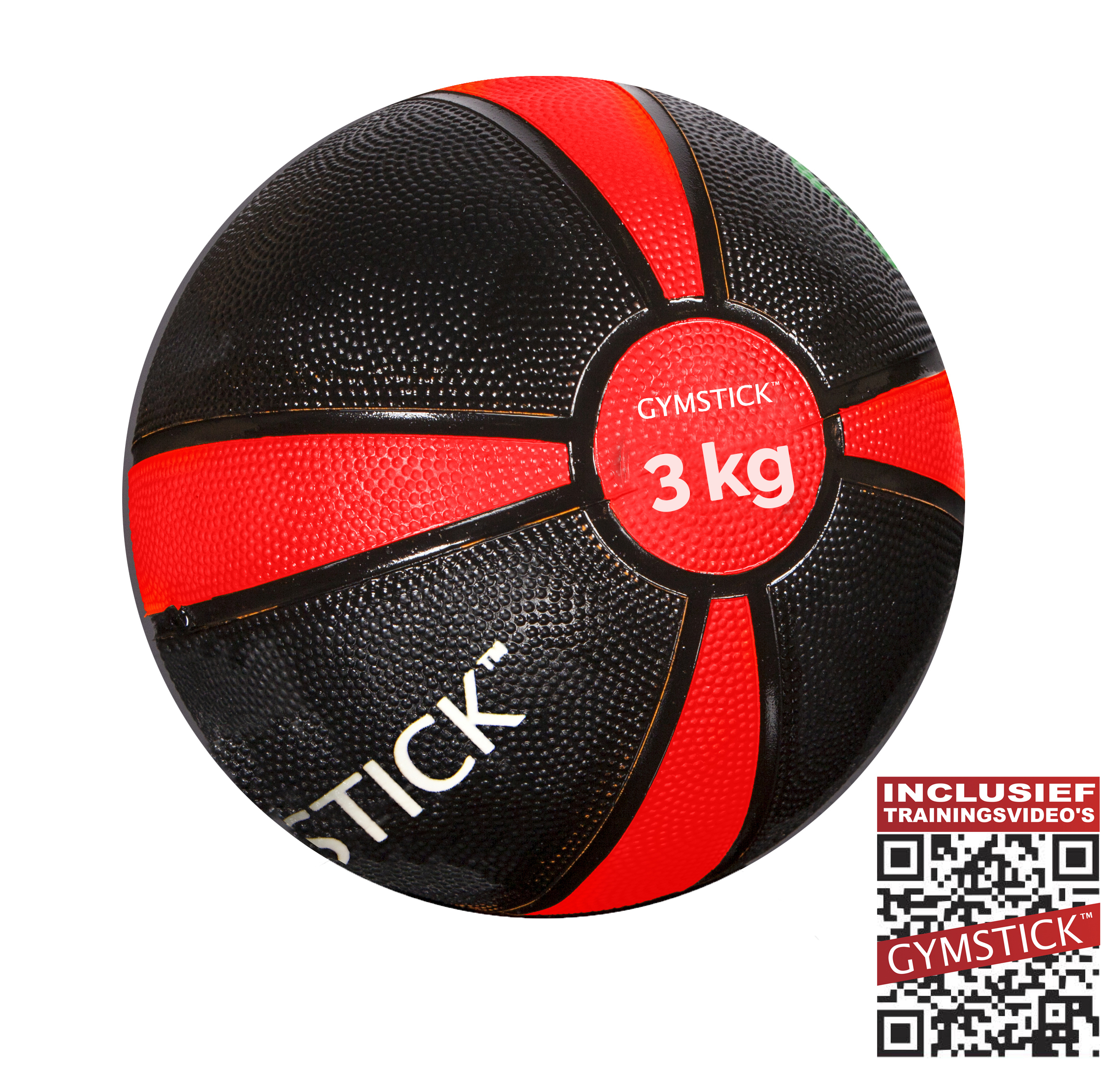 Gymstick medicijnbal met trainingsvideo s - 3 kg