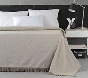 Plaidtor Kasachstan Plaid multifunctioneel, katoen, beige, 230 x 270 cm