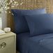 Nautica - Kingsize lakens, katoenen satijn beddengoed, 400 draadtelling, zijdezacht en kreukbestendig (Regatta Navy, King)