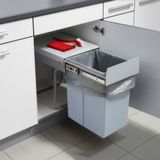 [en.casa] Inbouw prullenbak Froland 20 liter 34x26x42 cm grijs