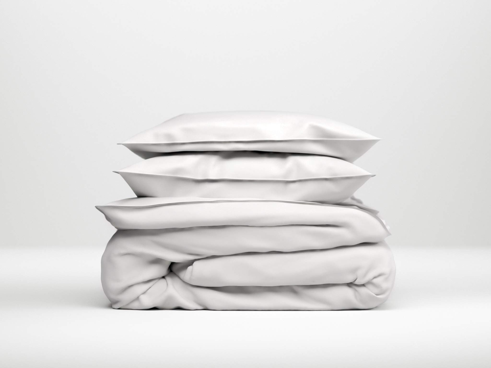 Zo!Home ZoHome Satinado Dekbedovertrek - Litsjumeaux XL - 260x200/220 cm - Ash Grey - Grijs