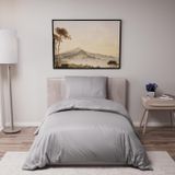 TRANKIELO® Housse de couette 135x200 cm anthracite