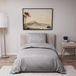 TRANKIELO® Housse de couette 135x200 cm anthracite