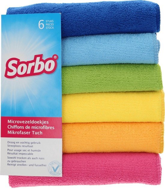 Sorbo Microvezeldoek assorti 6 stuks