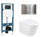 QeramiQ Dely Toiletset - Inbouwreservoir - Hangend Toilet - Glans Wit