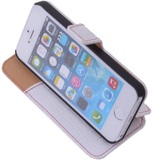 Best Cases Wit Croco Hoesje iPhone 5 / 5s Book Case