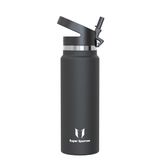 Sparrow Waterfles 1L Metaal Fles RVS Drinkfles met Rietje