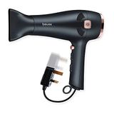 Beurer Style Pro HC55 Haardroger met snoeropwikkeling, 2000 watt met geïntegreerde ionenfunctie, smal mondstuk en volumediffuser, 3 warmtestanden, 2 snelheden